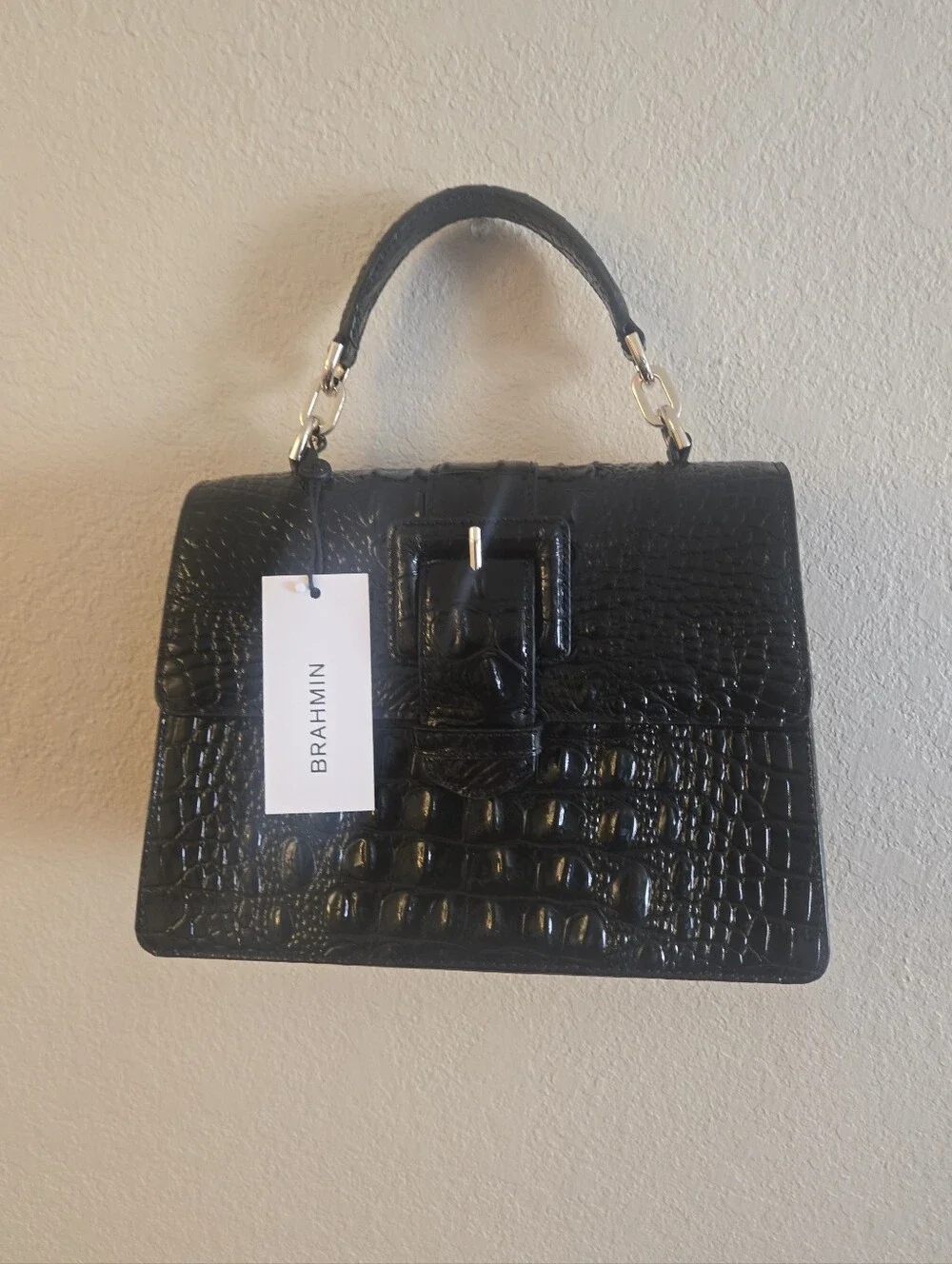 NWT Brahmin Black Melbourn Satchel